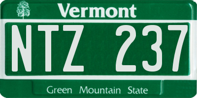VT license plate NTZ237