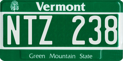 VT license plate NTZ238