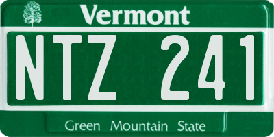VT license plate NTZ241