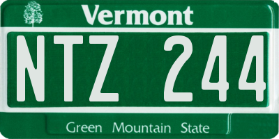 VT license plate NTZ244