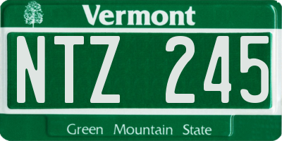 VT license plate NTZ245
