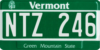 VT license plate NTZ246