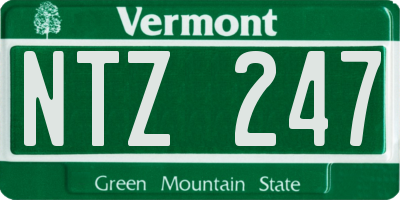 VT license plate NTZ247