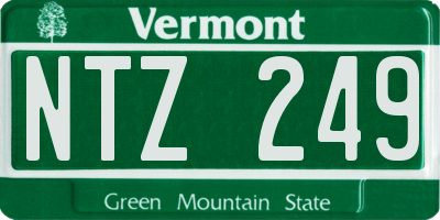 VT license plate NTZ249