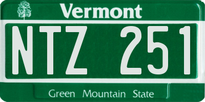 VT license plate NTZ251