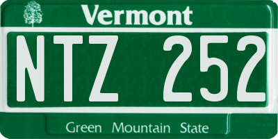 VT license plate NTZ252