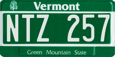 VT license plate NTZ257