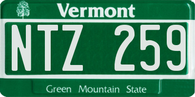 VT license plate NTZ259