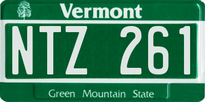 VT license plate NTZ261