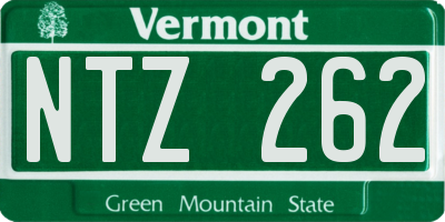 VT license plate NTZ262