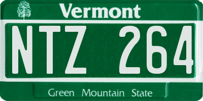 VT license plate NTZ264