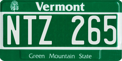VT license plate NTZ265