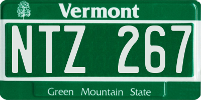 VT license plate NTZ267