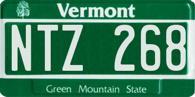 VT license plate NTZ268