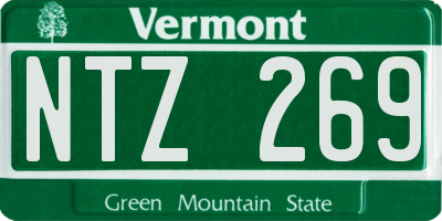 VT license plate NTZ269