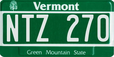 VT license plate NTZ270