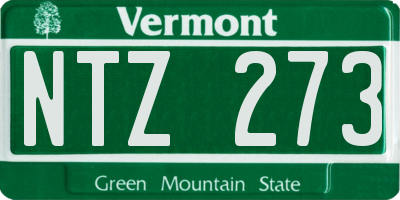 VT license plate NTZ273