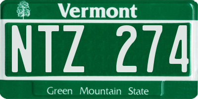 VT license plate NTZ274