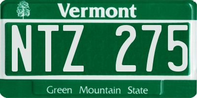VT license plate NTZ275