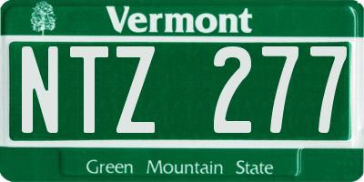 VT license plate NTZ277