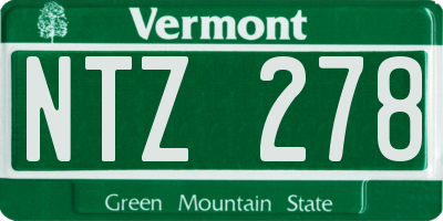 VT license plate NTZ278