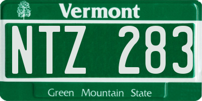VT license plate NTZ283
