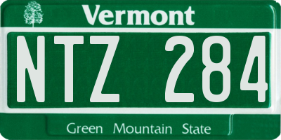 VT license plate NTZ284