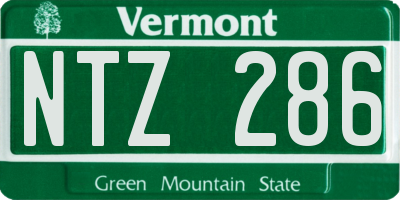 VT license plate NTZ286