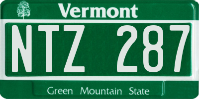 VT license plate NTZ287