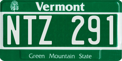 VT license plate NTZ291