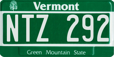 VT license plate NTZ292