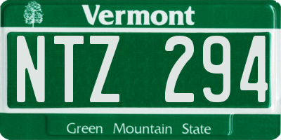 VT license plate NTZ294