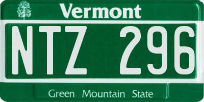 VT license plate NTZ296