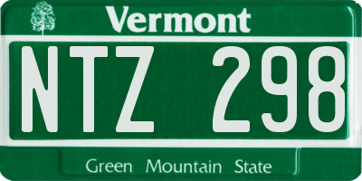 VT license plate NTZ298