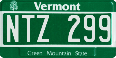 VT license plate NTZ299