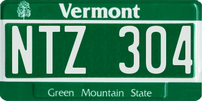 VT license plate NTZ304