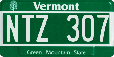 VT license plate NTZ307