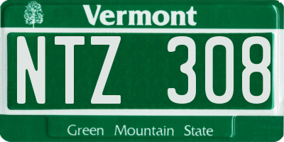 VT license plate NTZ308