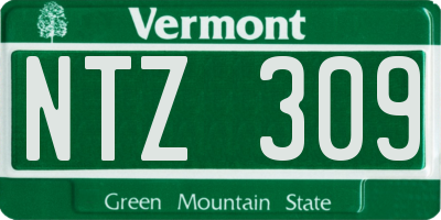 VT license plate NTZ309