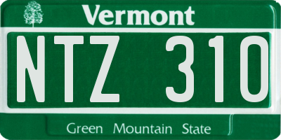 VT license plate NTZ310