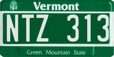 VT license plate NTZ313