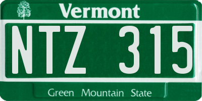 VT license plate NTZ315