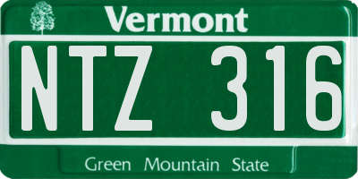 VT license plate NTZ316