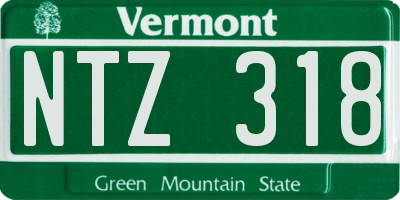 VT license plate NTZ318