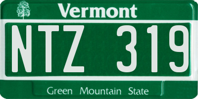 VT license plate NTZ319