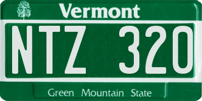 VT license plate NTZ320