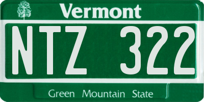VT license plate NTZ322