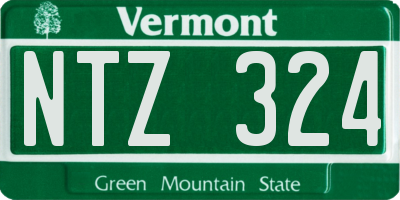 VT license plate NTZ324
