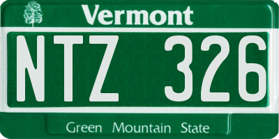 VT license plate NTZ326