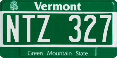 VT license plate NTZ327